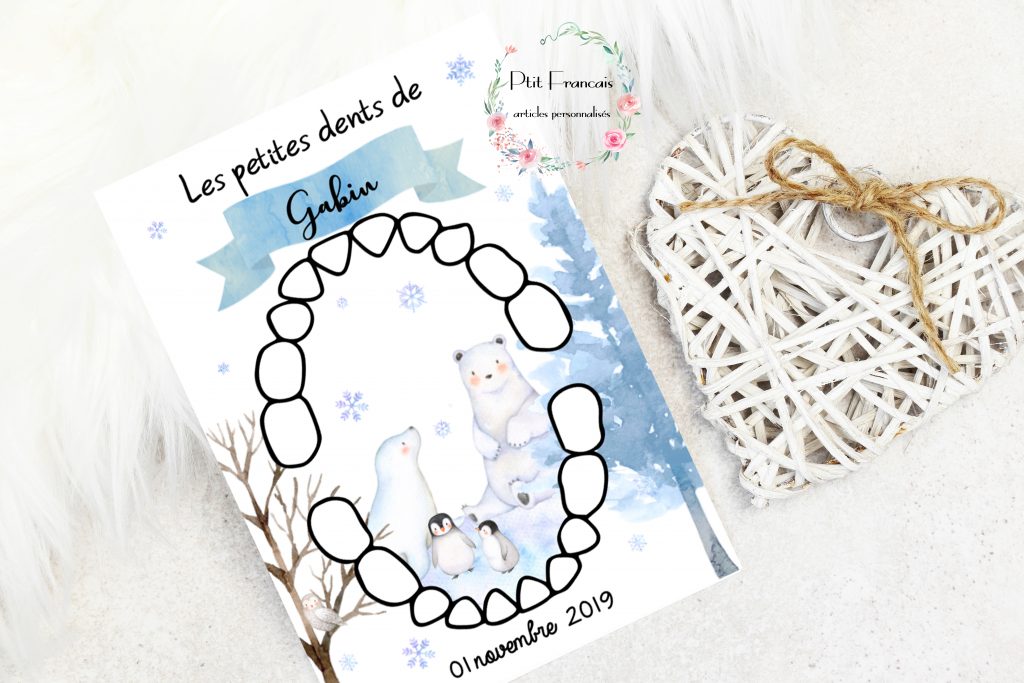 Carte dents de lait Personnalisée : Banquise - Mes petits souvenirs