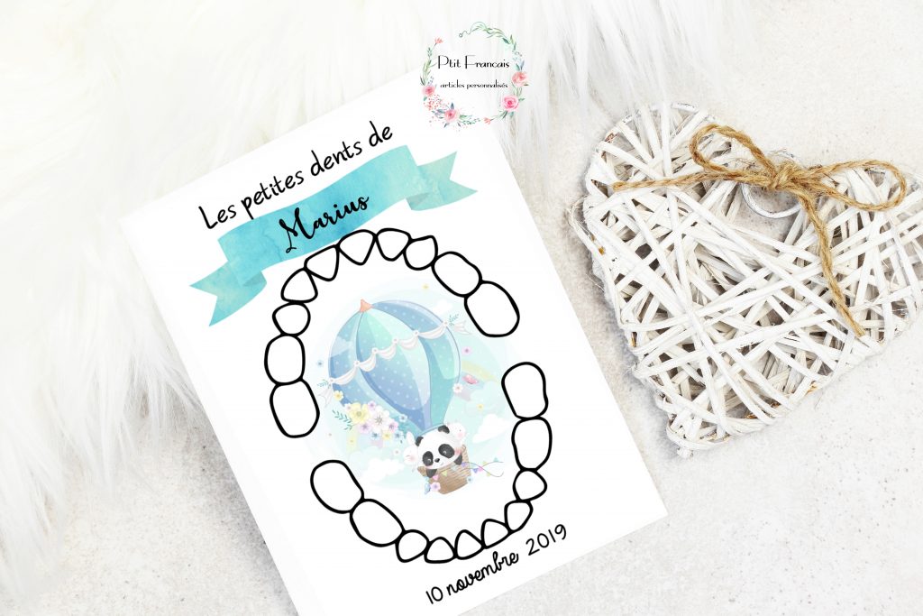 Carte dents de lait Personnalisée : Panda - Mes petits souvenirs
