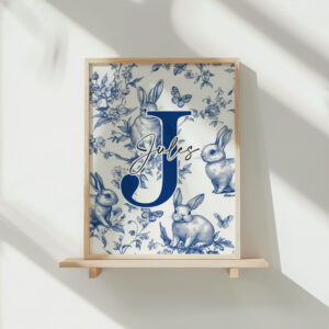 Affiche naissance A4 lapin